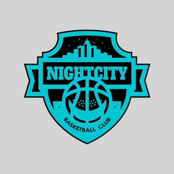 Night city Basketball club logo template Thumbnail