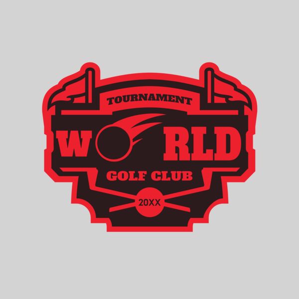 World Tournament Golf club logo template Thumbnail