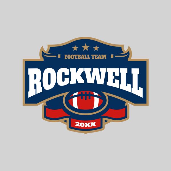 Rockwell Football team logo template Thumbnail