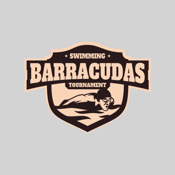 Barracudas Swimming Tournament logo template Thumbnail