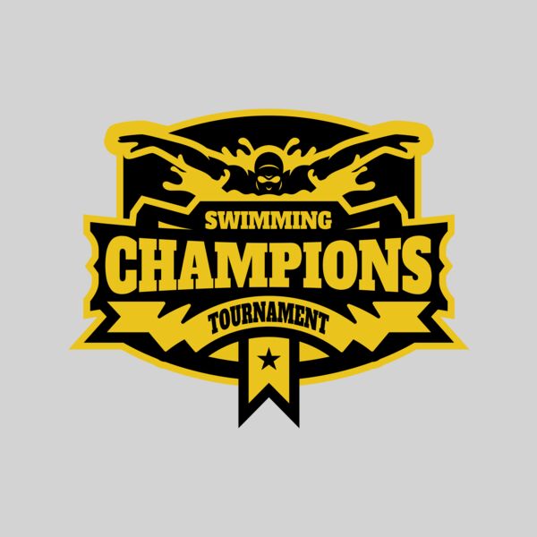 Champions Swimming Tournament logo template Thumbnail