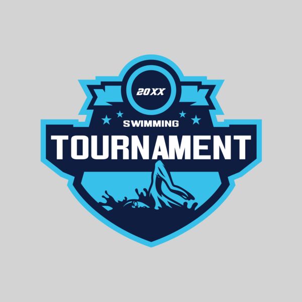 Swimming Tournament logo template Thumbnail