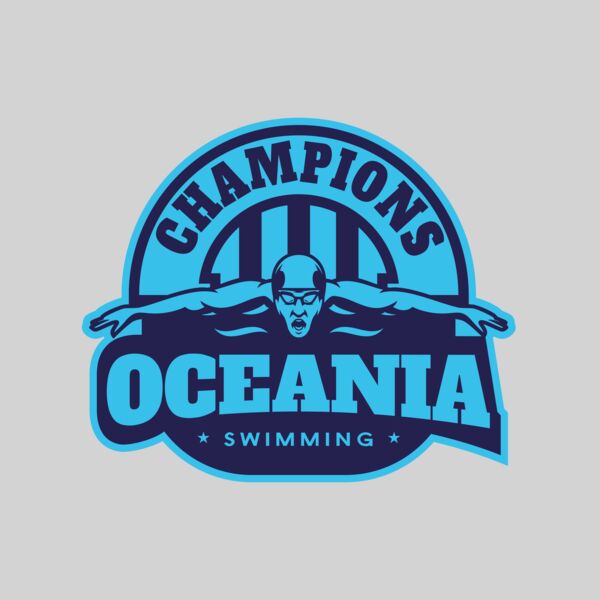 Oceania Champions Swimming logo template Thumbnail