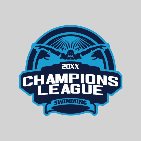 Champions League Swimming logo template Thumbnail