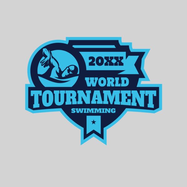 Tournament World  Swimming logo template Thumbnail