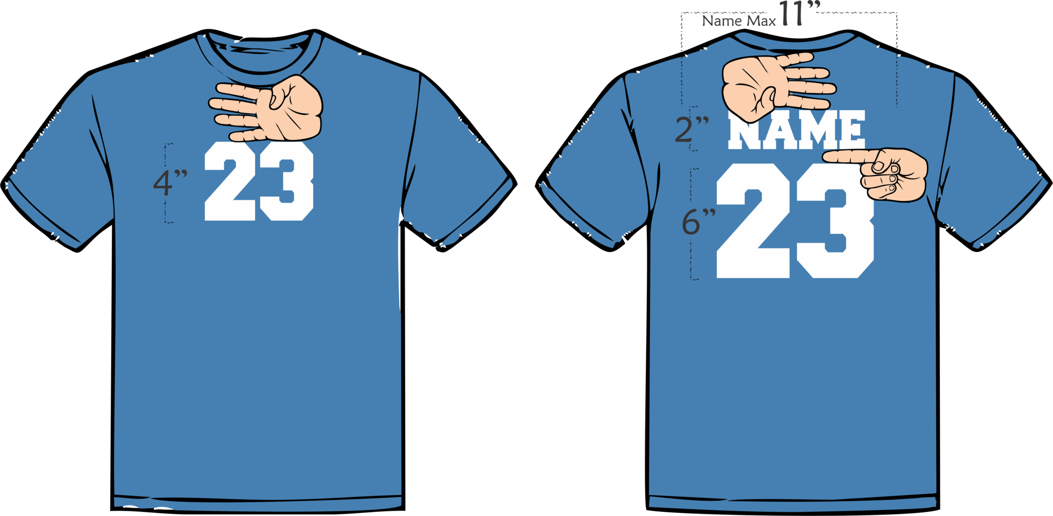 Embroidery logo size