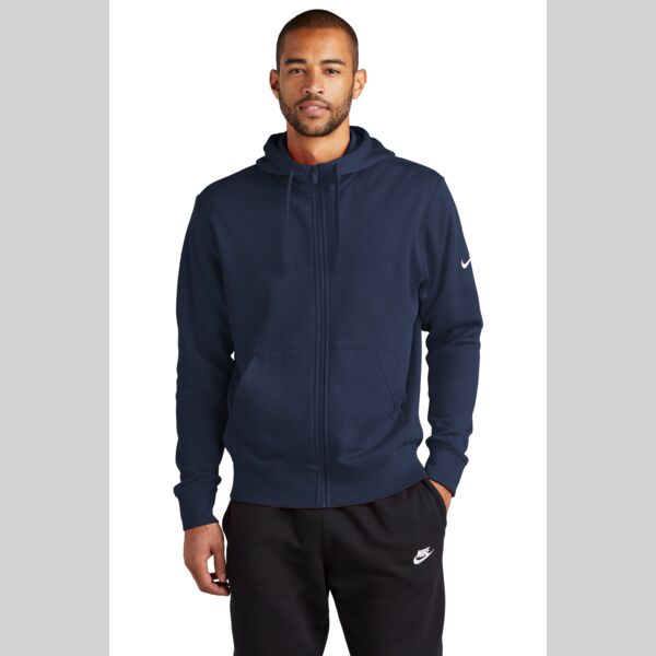 Club Fleece Sleeve Swoosh Full Zip Hoodie Thumbnail