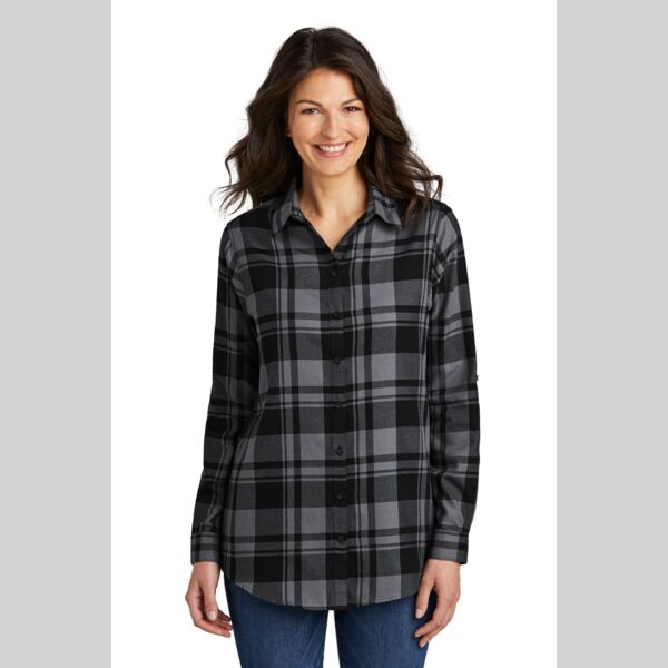Ladies Plaid Flannel Tunic Thumbnail