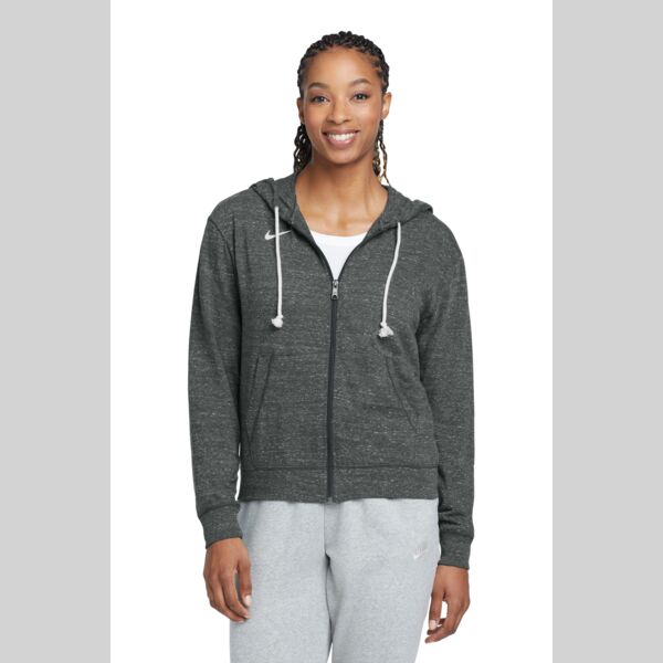 Ladies Gym Vintage Full Zip Hoodie Thumbnail
