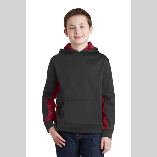 Youth Sport Wick ® CamoHex Fleece Colorblock Hooded Pullover Thumbnail