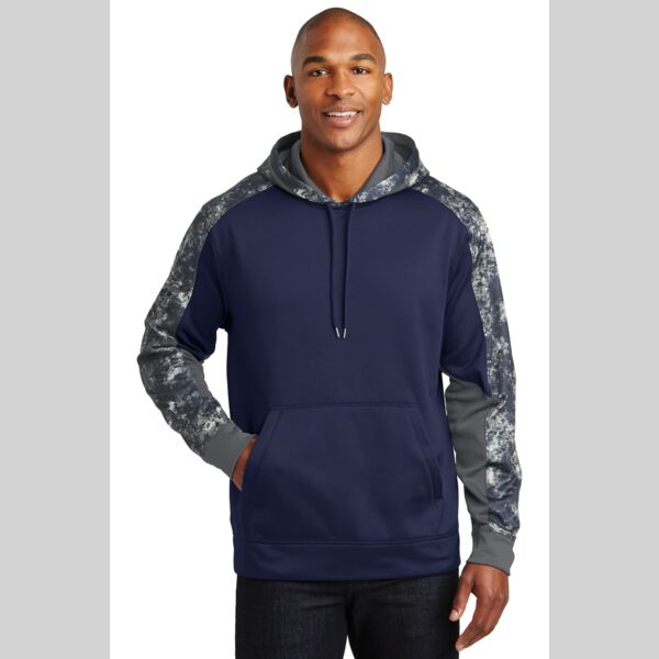 Sport Wick ® Mineral Freeze Fleece Colorblock Hooded Pullover Thumbnail