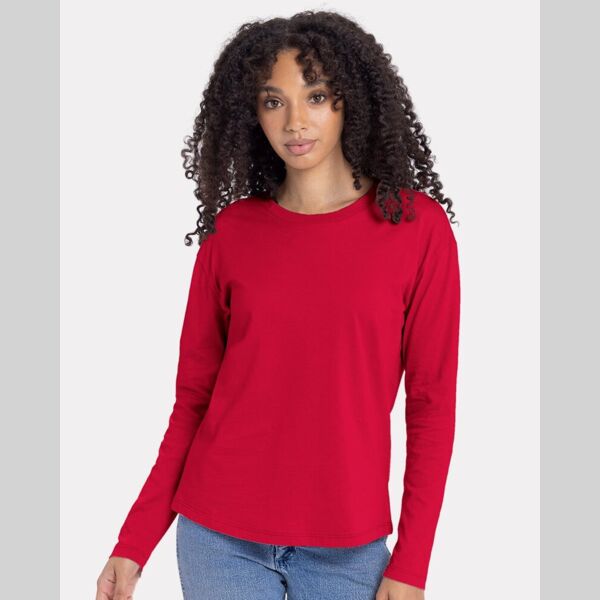 Women's Cotton Relaxed Long Sleeve T-Shirt Thumbnail