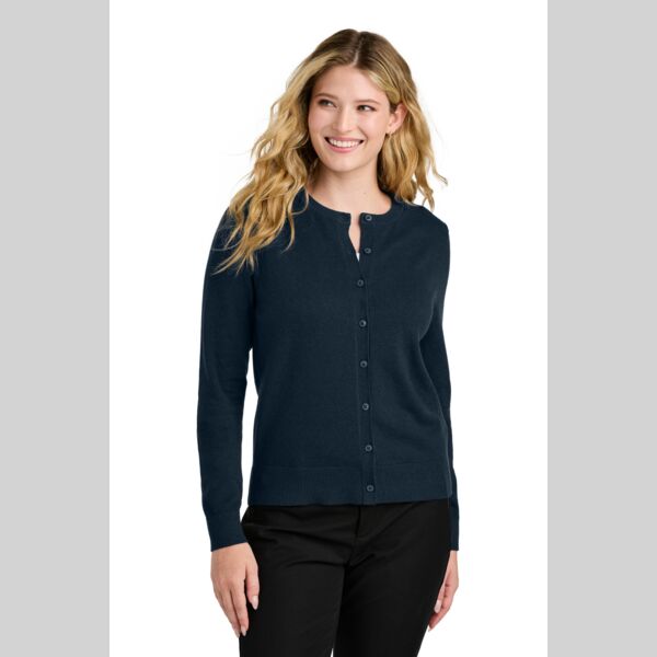 Women's Easy Care Crewneck Cardigan Sweater Thumbnail