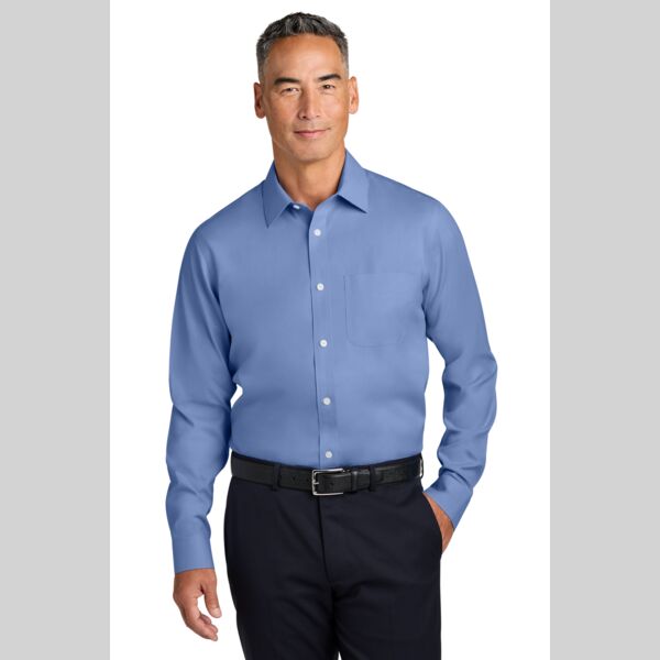 Wrinkle Free Stretch Pinpoint Spread Collar Shirt Thumbnail