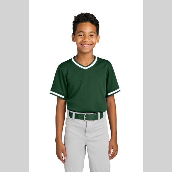 Youth Tough Mesh V Neck Baseball Jersey Thumbnail