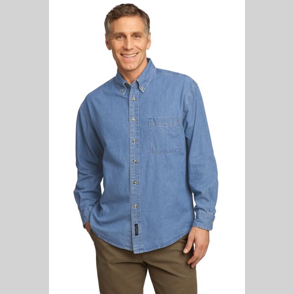 Long Sleeve Value Denim Shirt Thumbnail