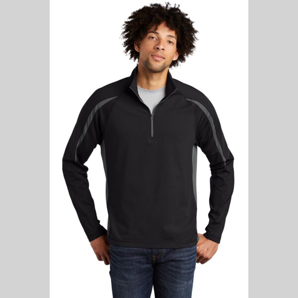 Sport Wick ® Stretch 1/2 Zip Colorblock Pullover Thumbnail