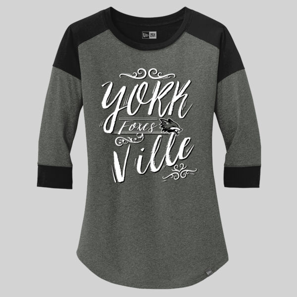 Ladies Heritage Blend 3/4-Sleeve Baseball Raglan Tee Thumbnail
