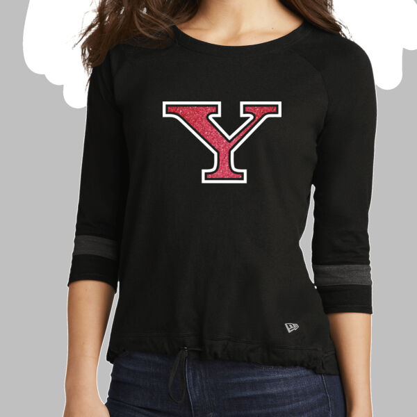 Ladies Yorkville Glitter 3/4-Sleeve Tee Thumbnail