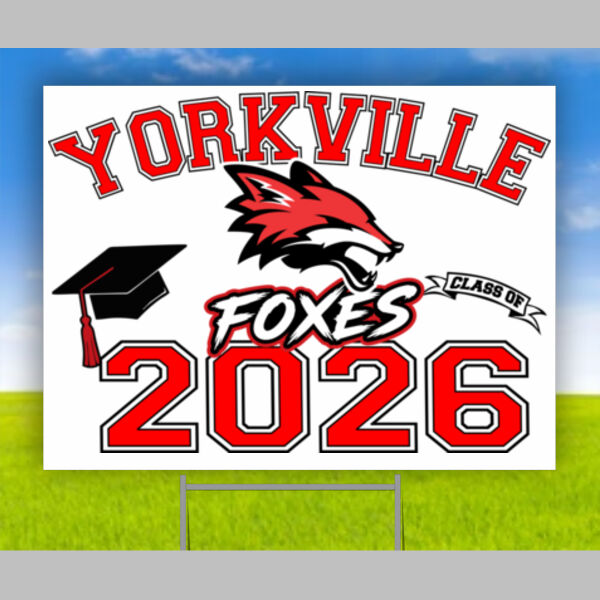 Foxes Graduation Yard Sign Thumbnail