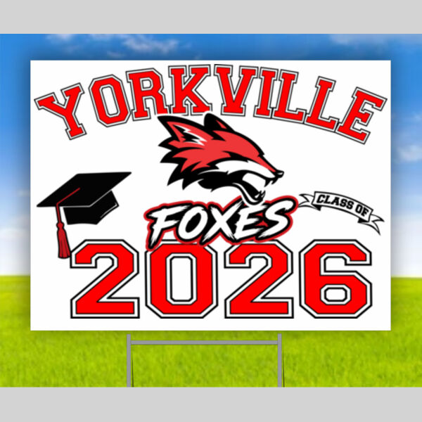 Foxes Graduation Yard Sign Thumbnail