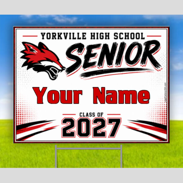 White Class of 2027 Yard Sign Thumbnail