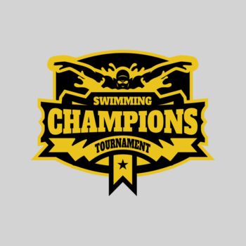 Champions Swimming Tournament logo template Thumbnail