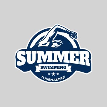 Summer Swimming Tournament logo template Thumbnail