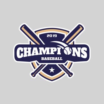 Champions Baseball logo template Thumbnail