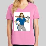 Ladies Core Cotton V Neck Tee Thumbnail