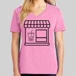 Ladies Core Cotton V Neck Tee Thumbnail