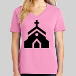 Ladies Core Cotton V Neck Tee Thumbnail