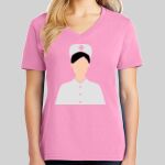 Ladies Core Cotton V Neck Tee Thumbnail