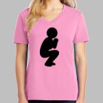Ladies Core Cotton V Neck Tee Thumbnail