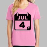 Ladies Core Cotton V Neck Tee Thumbnail