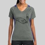 Ladies Heather Colorblock Contender ™ V Neck Tee Thumbnail