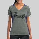 Ladies Heather Colorblock Contender ™ V Neck Tee Thumbnail