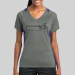 Ladies Heather Colorblock Contender ™ V Neck Tee Thumbnail