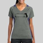 Ladies Heather Colorblock Contender ™ V Neck Tee Thumbnail