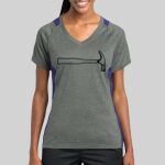 Ladies Heather Colorblock Contender ™ V Neck Tee Thumbnail