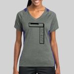 Ladies Heather Colorblock Contender ™ V Neck Tee Thumbnail