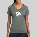 Ladies Heather Colorblock Contender ™ V Neck Tee Thumbnail