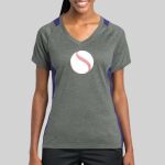 Ladies Heather Colorblock Contender ™ V Neck Tee Thumbnail