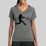 Ladies Heather Colorblock Contender ™ V Neck Tee Thumbnail