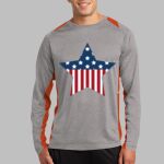 Long Sleeve Heather Colorblock Contender ™ Tee Thumbnail